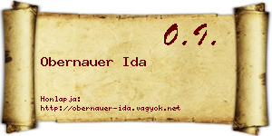 Obernauer Ida névjegykártya