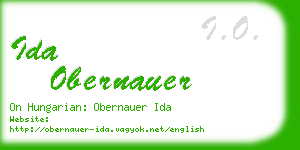 ida obernauer business card